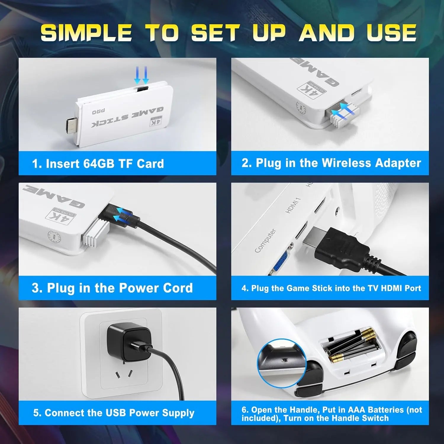 2026 Video Game Console with Over 20,000 Classic Games, 4K HDMI Output, Wireless Joystick, and Game Emulator