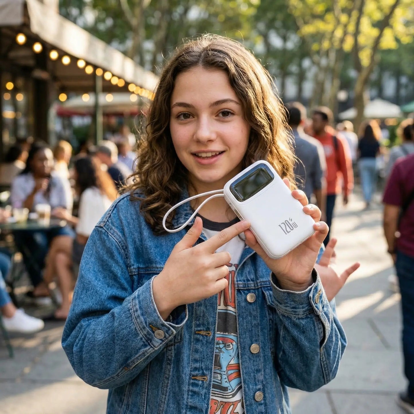 5000mAh Wireless Fast Charger Power Bank for iPhone 12-17 Pro/Pro Max - Compact Portable Battery Pack