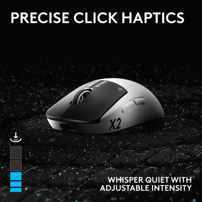 Logitech PRO X2 SUPERSTRIKE LIGHTSPEED Wireless Gaming Mouse, Ultra-Fast Performance, Ultra Lightweight (61 G), Customizable Click Haptics, USB-C Charging, for Pc/Mac/Laptop