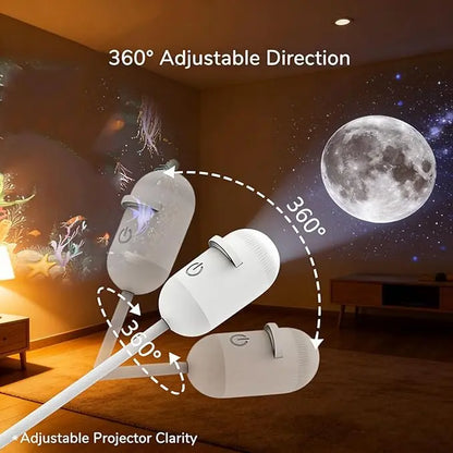 Galaxy Projector 2-in-1 Starry Sky and Night Light USB Projector for Bedroom and Hallway Ceiling Decoration (1 Light + 3 Accessories)