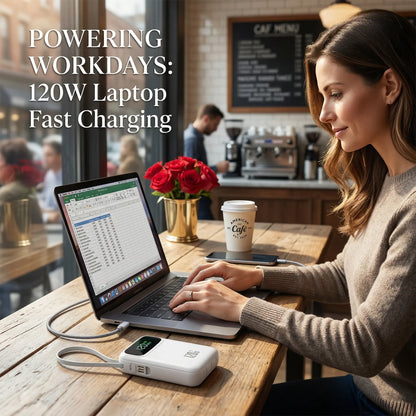 5000mAh Wireless Fast Charger Power Bank for iPhone 12-17 Pro/Pro Max - Compact Portable Battery Pack