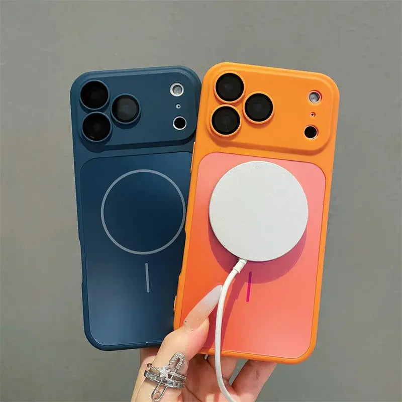 Luxury for Magsafe Magnetic Case for Iphone 16 plus Quickly Converts 17Air 17 16 15 14 13 Pro Max Shockproof Silicone TPU Soft Case