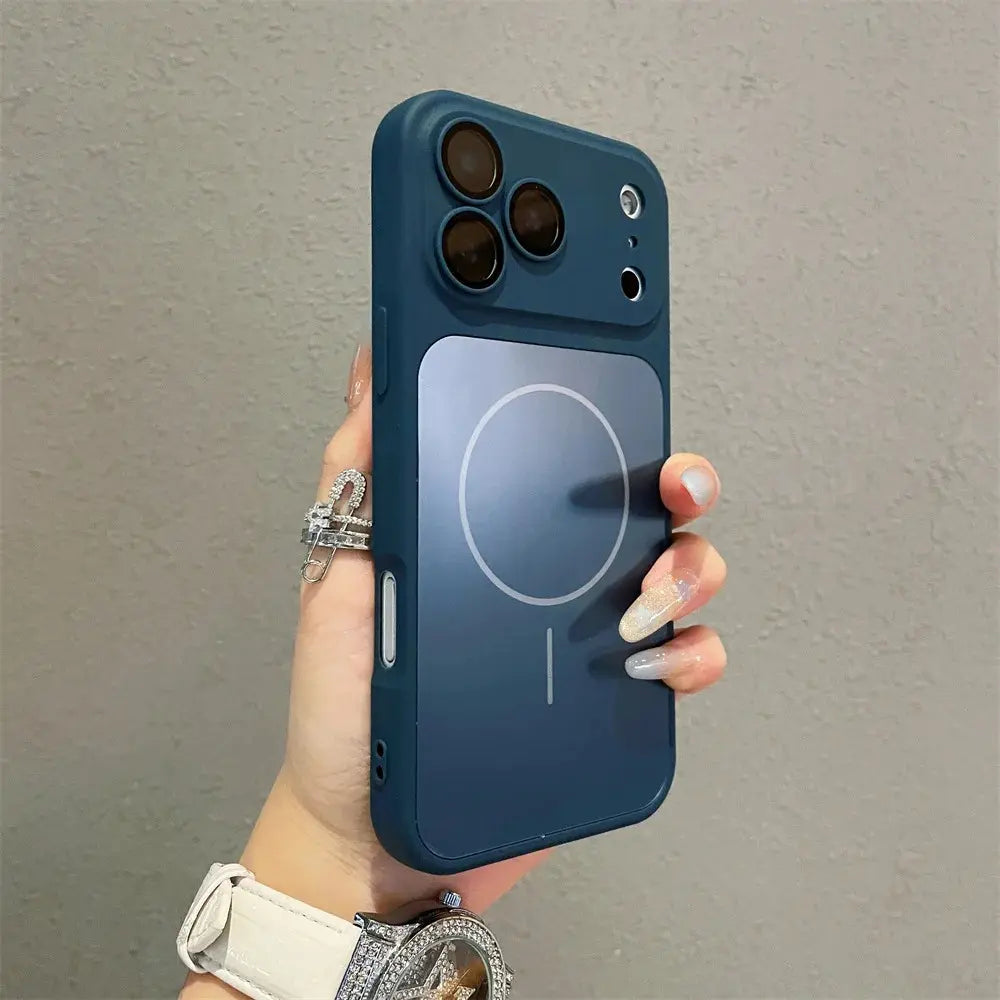 Luxury for Magsafe Magnetic Case for Iphone 16 plus Quickly Converts 17Air 17 16 15 14 13 Pro Max Shockproof Silicone TPU Soft Case