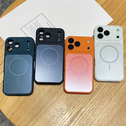 Luxury for Magsafe Magnetic Case for Iphone 16 plus Quickly Converts 17Air 17 16 15 14 13 Pro Max Shockproof Silicone TPU Soft Case
