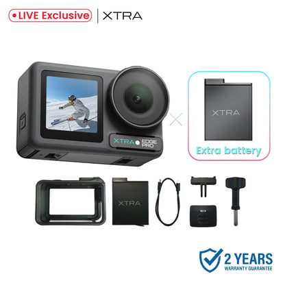 Live Exclusive Offer: Xtra Edge Pro 4K Action Camera with 1/1.3" Sensor and Night Vision Capability