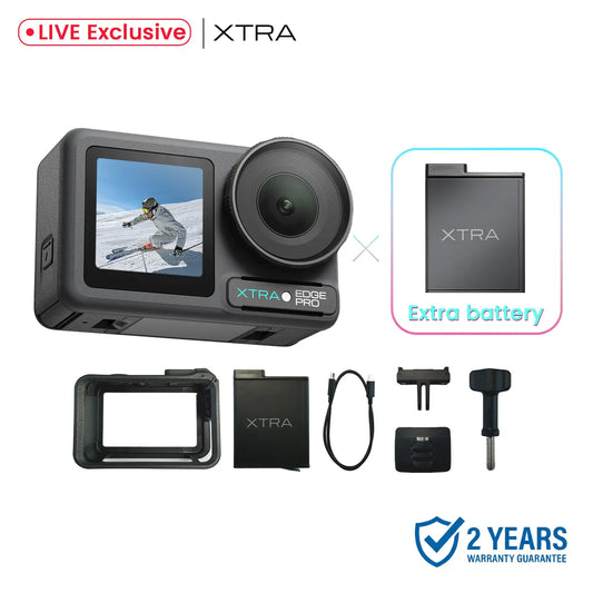 Live Exclusive Offer: Xtra Edge Pro 4K Action Camera with 1/1.3" Sensor and Night Vision Capability
