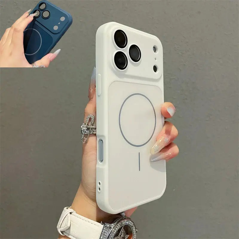 Luxury for Magsafe Magnetic Case for Iphone 16 plus Quickly Converts 17Air 17 16 15 14 13 Pro Max Shockproof Silicone TPU Soft Case